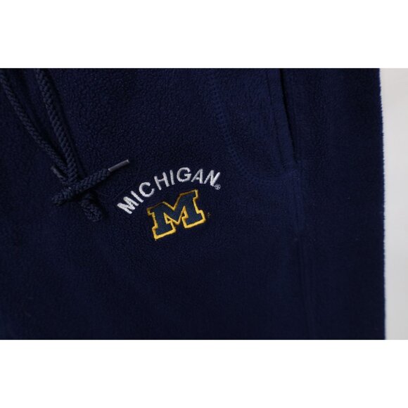 Vintage 90s Y2K Mens Medium Faded University of Michigan Wide Leg Fleece Pants - Picture 6 of 12